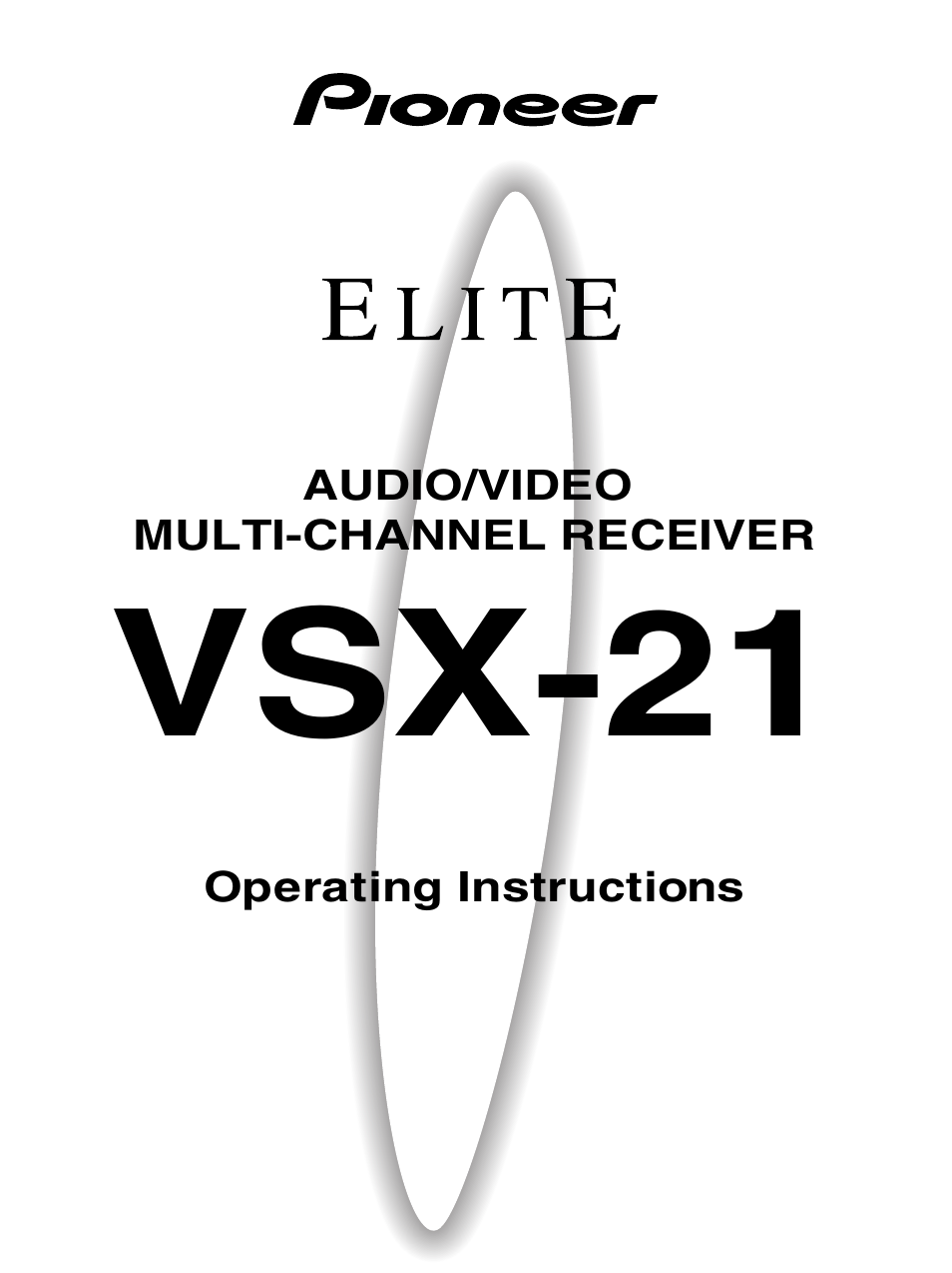 Pioneer VSX-21 User Manual | 60 pages