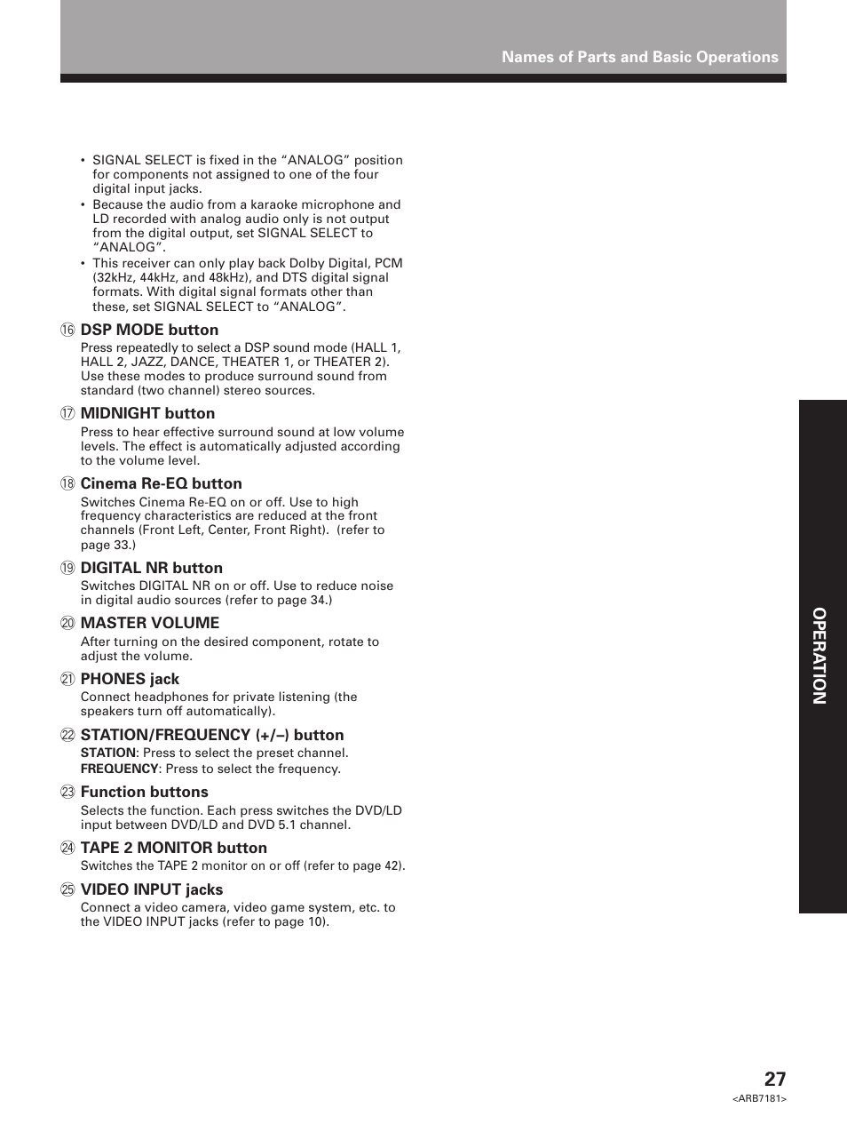 Pioneer VSX-21 User Manual | Page 27 / 60