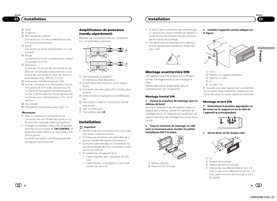 Installation, 03 installation | Pioneer DEH-5300UB User Manual | Page 22 / 48