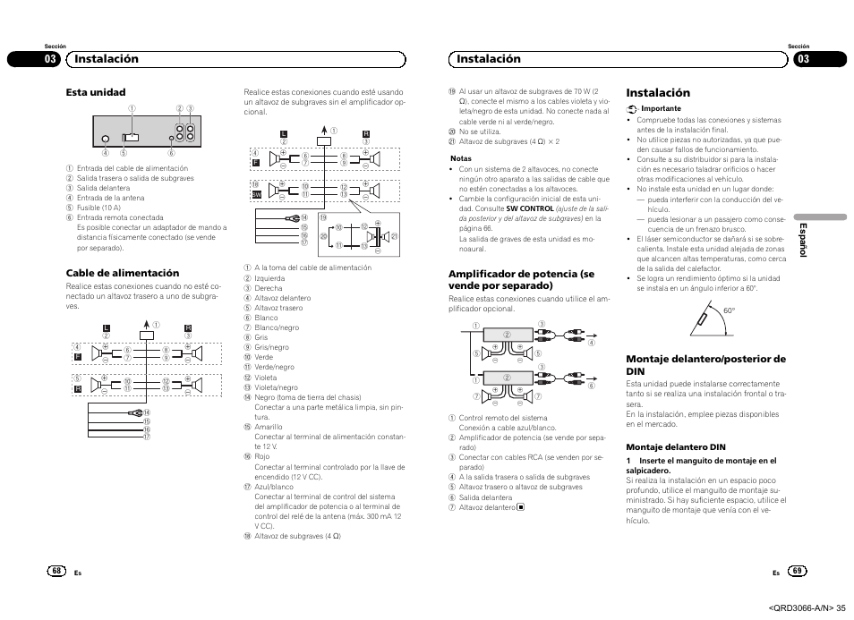 03 instalación, Instalación | Pioneer DEH-5300UB User Manual | Page 35 / 48