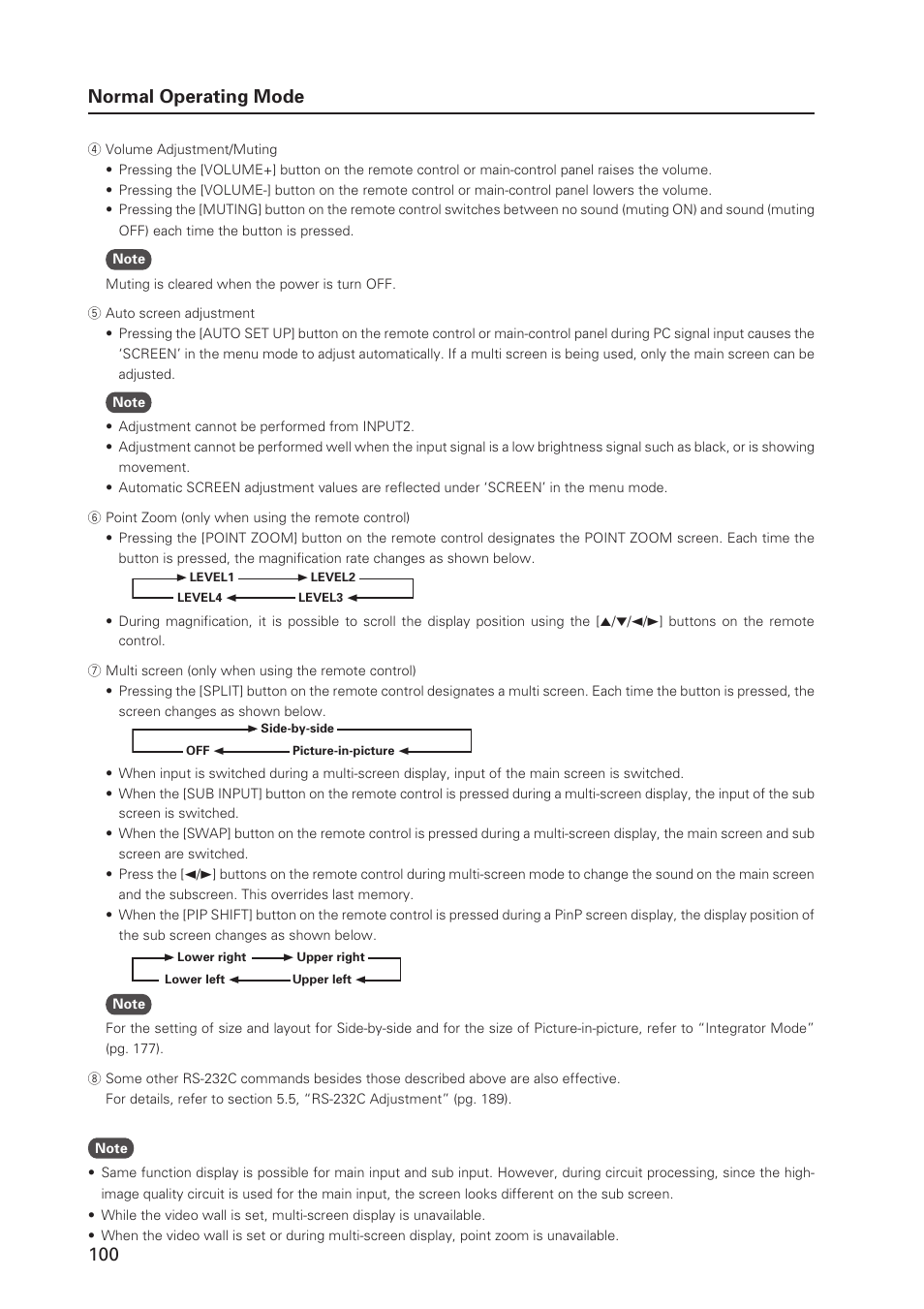 100 normal operating mode | Pioneer MILESTONE 12 User Manual | Page 100 / 215