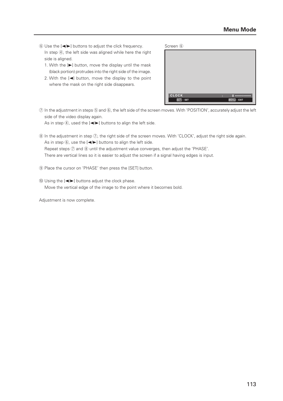 113 menu mode | Pioneer MILESTONE 12 User Manual | Page 113 / 215