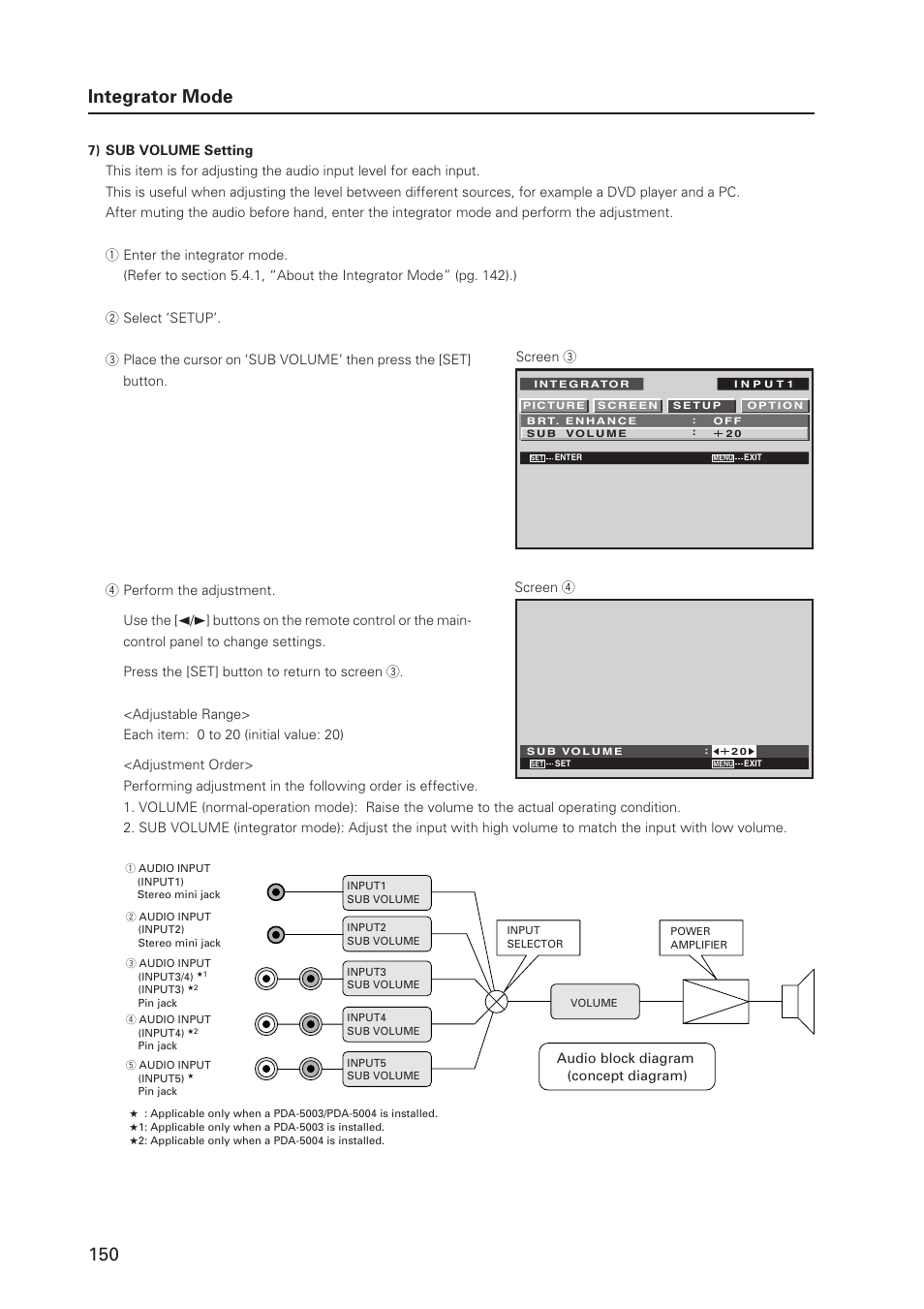 150 integrator mode | Pioneer MILESTONE 12 User Manual | Page 150 / 215