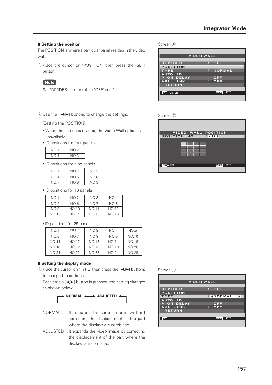 157 integrator mode | Pioneer MILESTONE 12 User Manual | Page 157 / 215