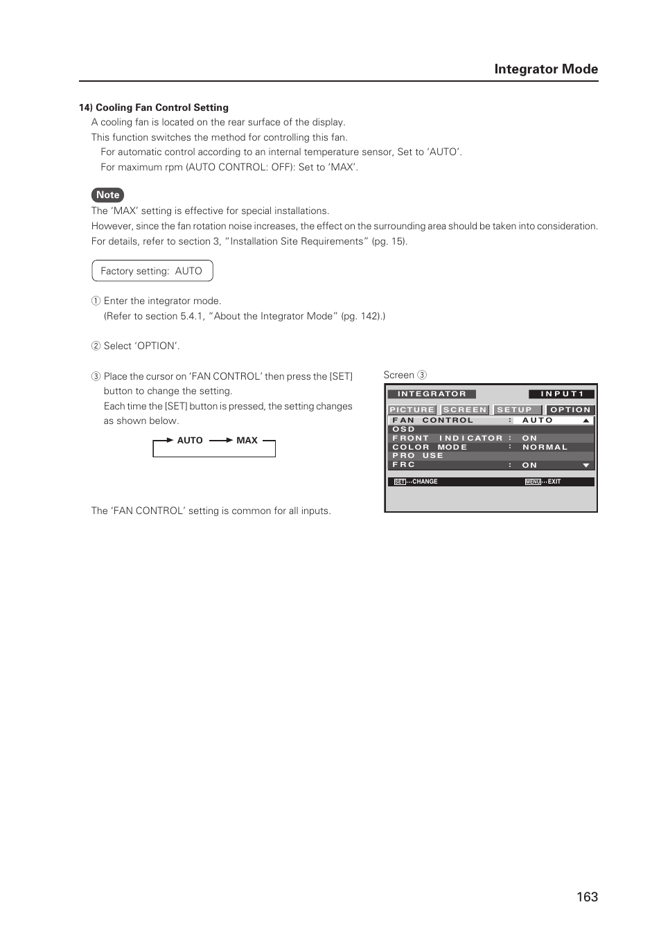 163 integrator mode | Pioneer MILESTONE 12 User Manual | Page 163 / 215