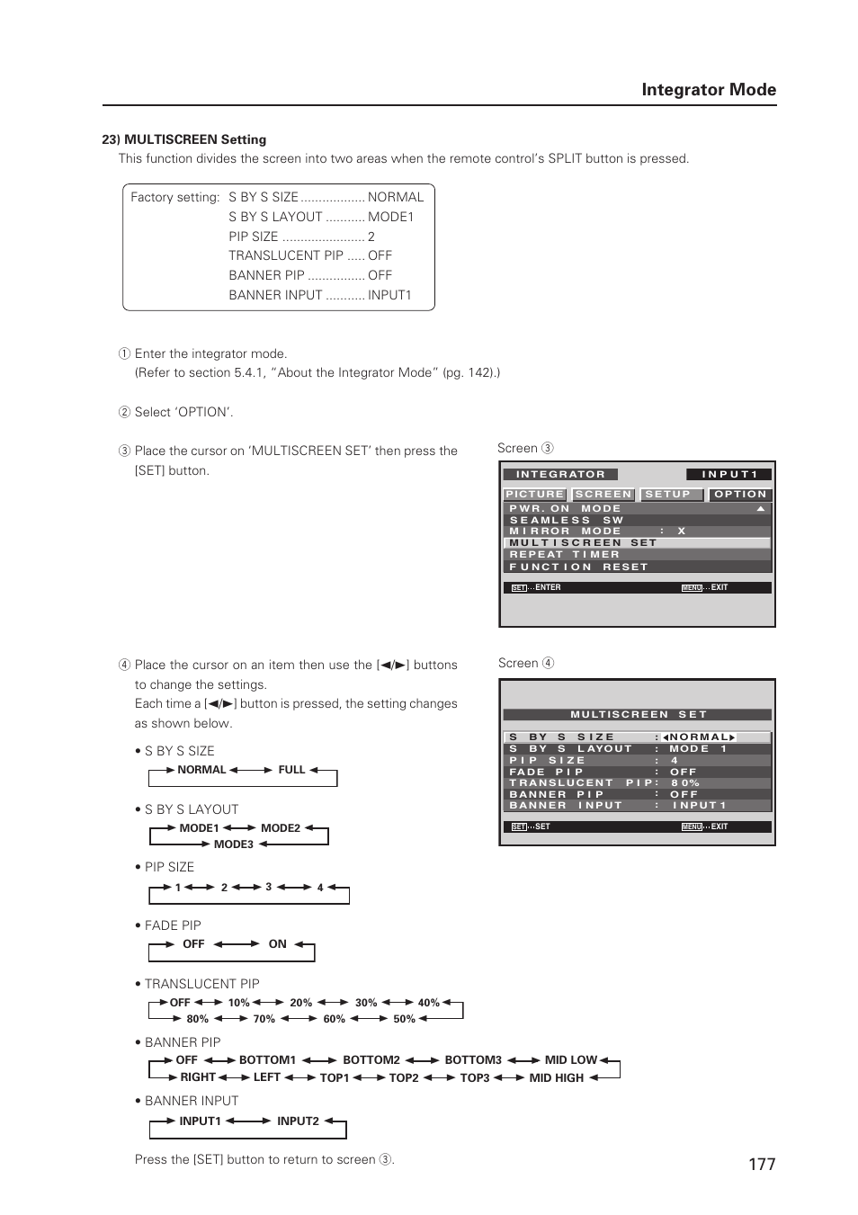 177 integrator mode | Pioneer MILESTONE 12 User Manual | Page 177 / 215