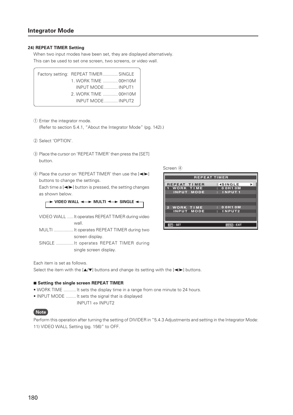 180 integrator mode | Pioneer MILESTONE 12 User Manual | Page 180 / 215