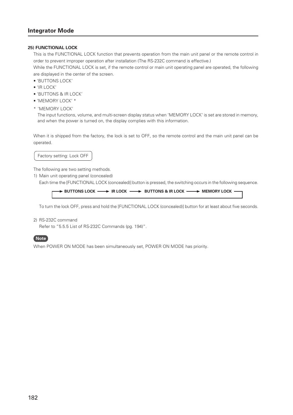 182 integrator mode | Pioneer MILESTONE 12 User Manual | Page 182 / 215