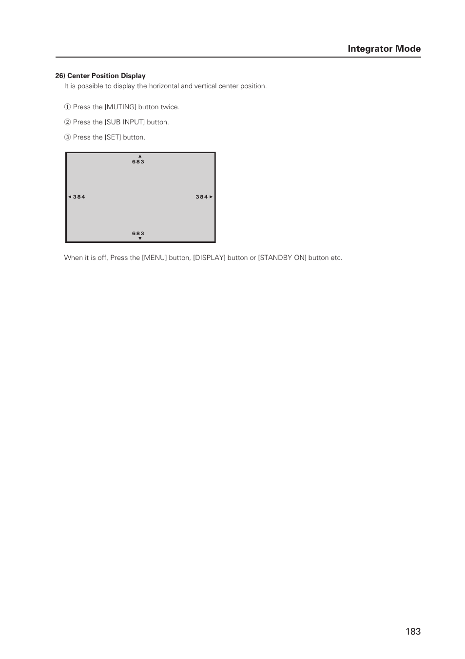 183 integrator mode | Pioneer MILESTONE 12 User Manual | Page 183 / 215