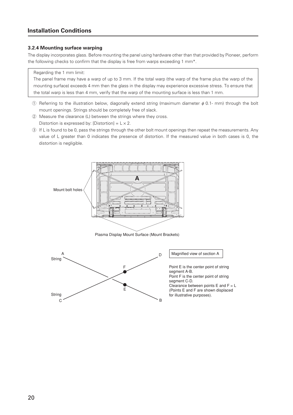 20 installation conditions | Pioneer MILESTONE 12 User Manual | Page 20 / 215