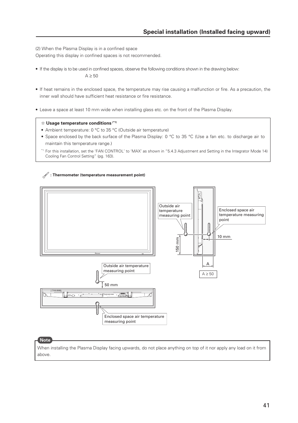 Special installation (installed facing upward) | Pioneer MILESTONE 12 User Manual | Page 41 / 215