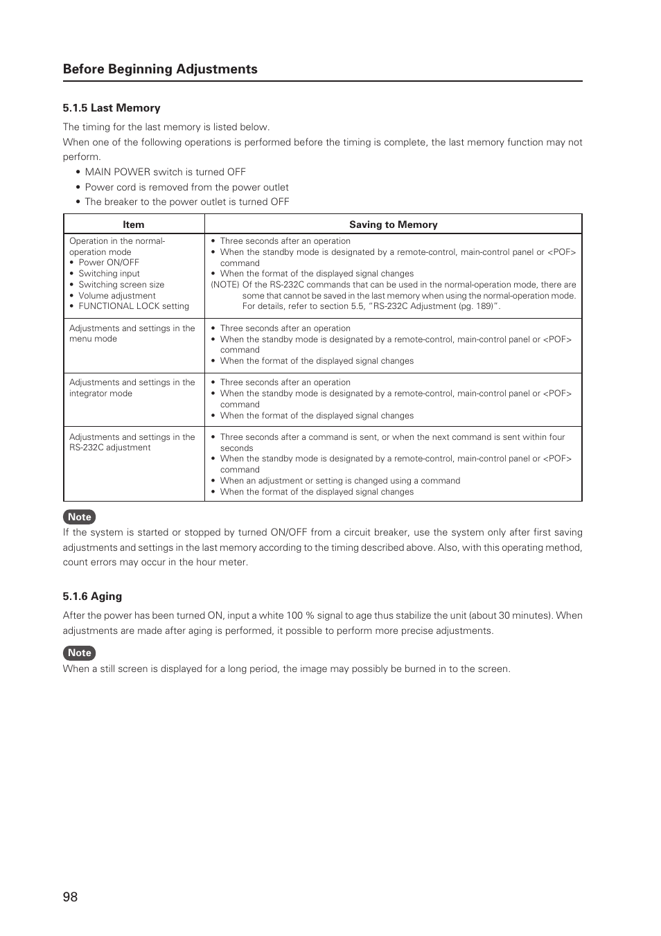 Before beginning adjustments | Pioneer MILESTONE 12 User Manual | Page 98 / 215