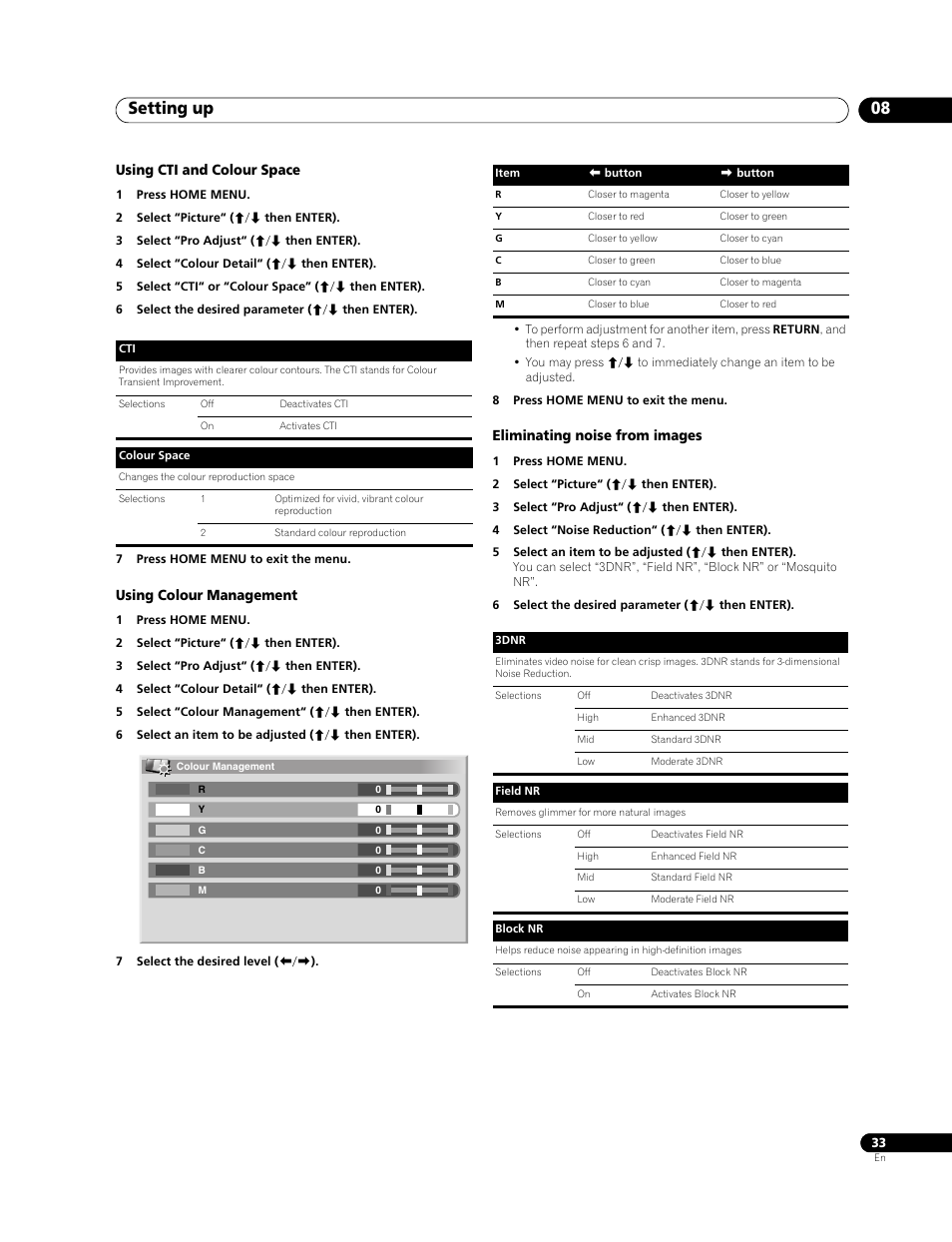 Setting up 08 | Pioneer PDP-508XDA User Manual | Page 33 / 76