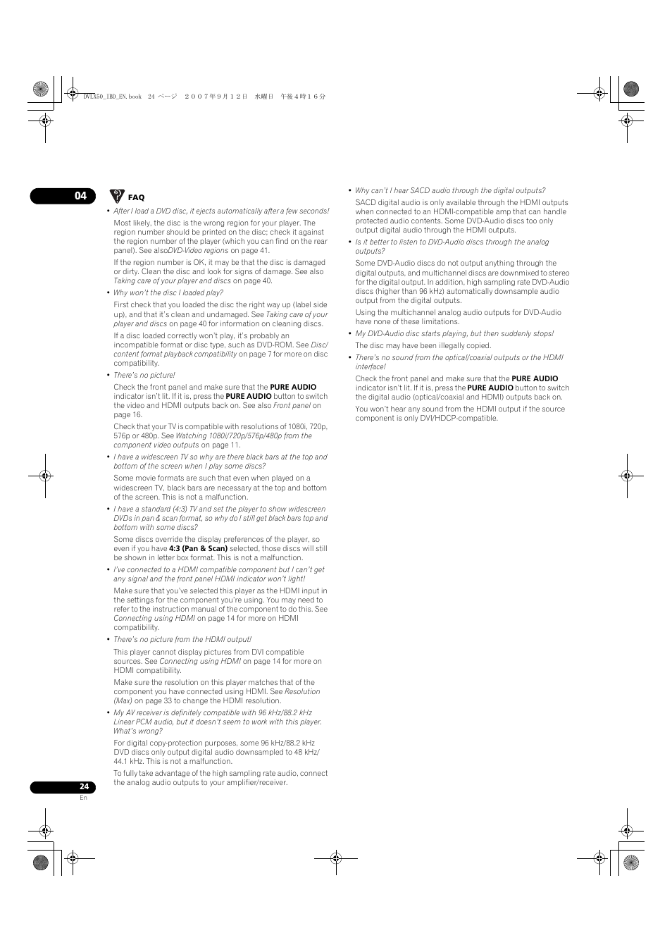 Pioneer DV-LX50 User Manual | Page 24 / 48