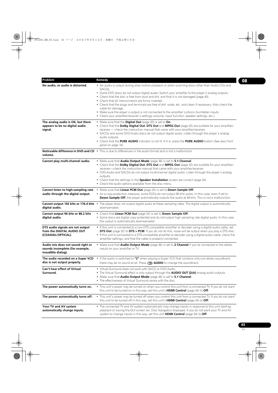 Pioneer DV-LX50 User Manual | Page 43 / 48