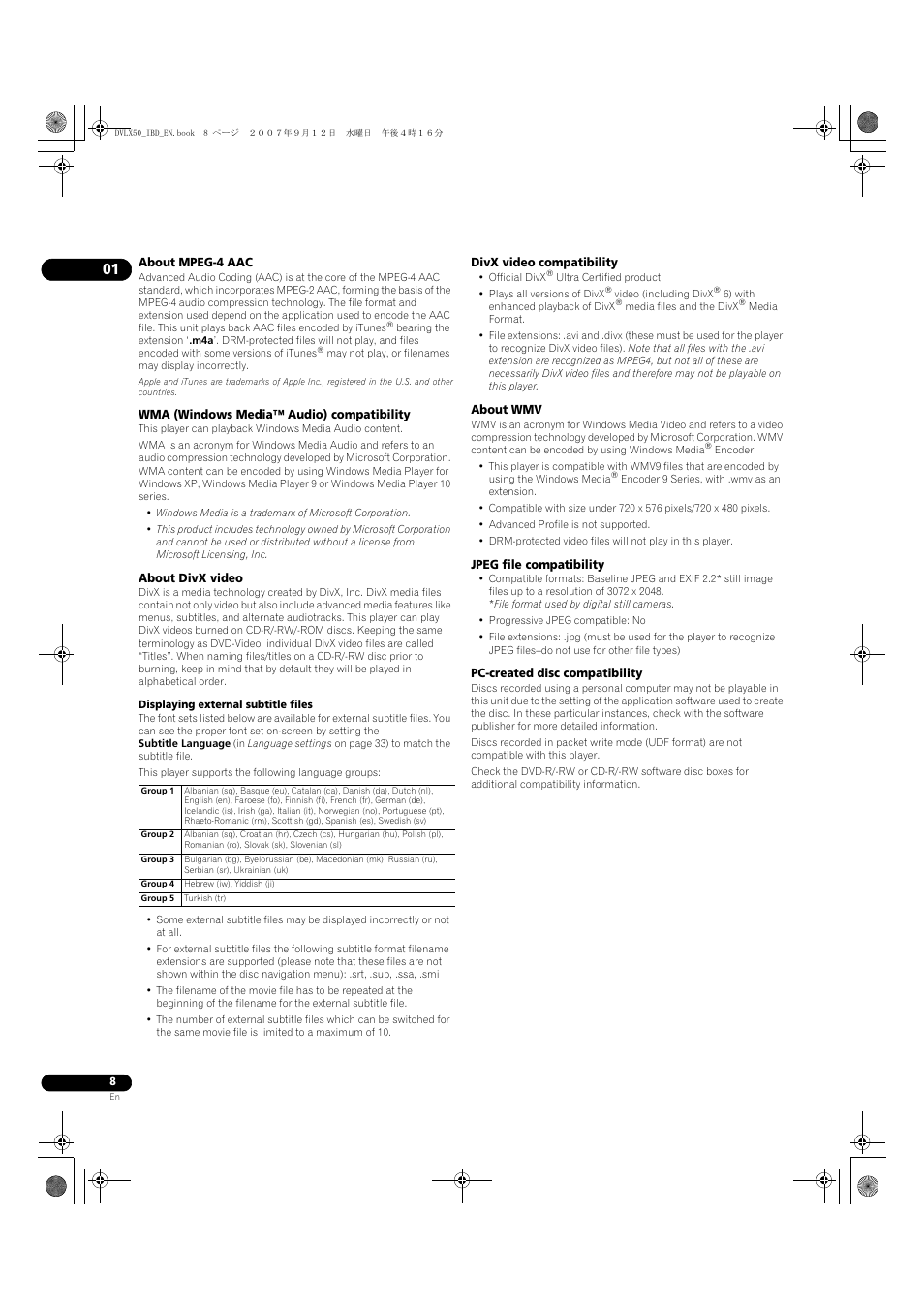 Pioneer DV-LX50 User Manual | Page 8 / 48
