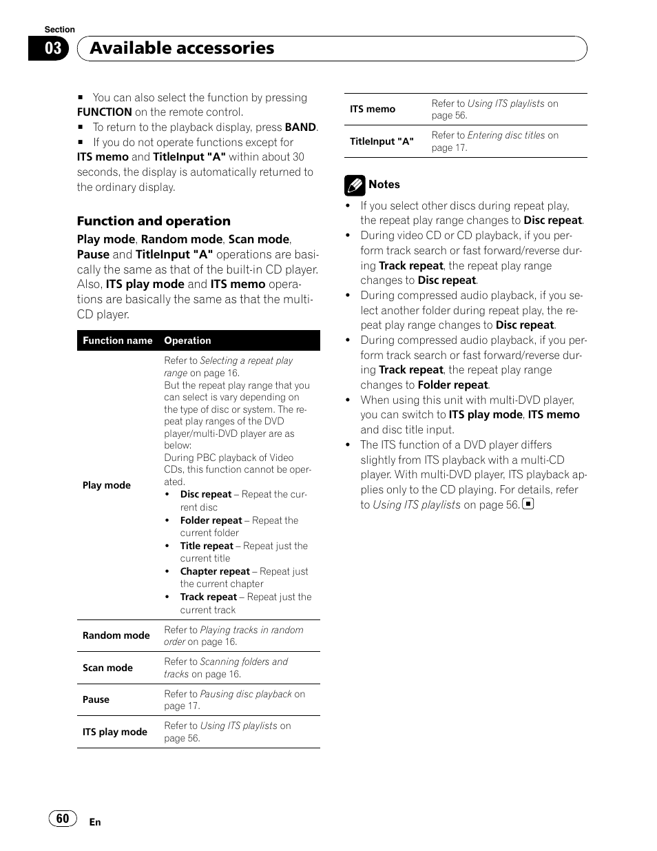 Available accessories | Pioneer DEH-P6900UB User Manual | Page 60 / 81