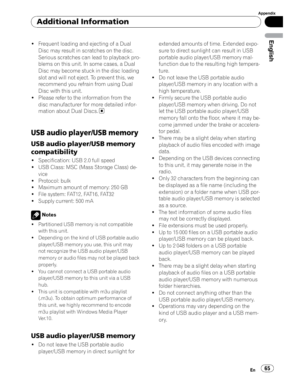 Additional information | Pioneer DEH-P6900UB User Manual | Page 65 / 81