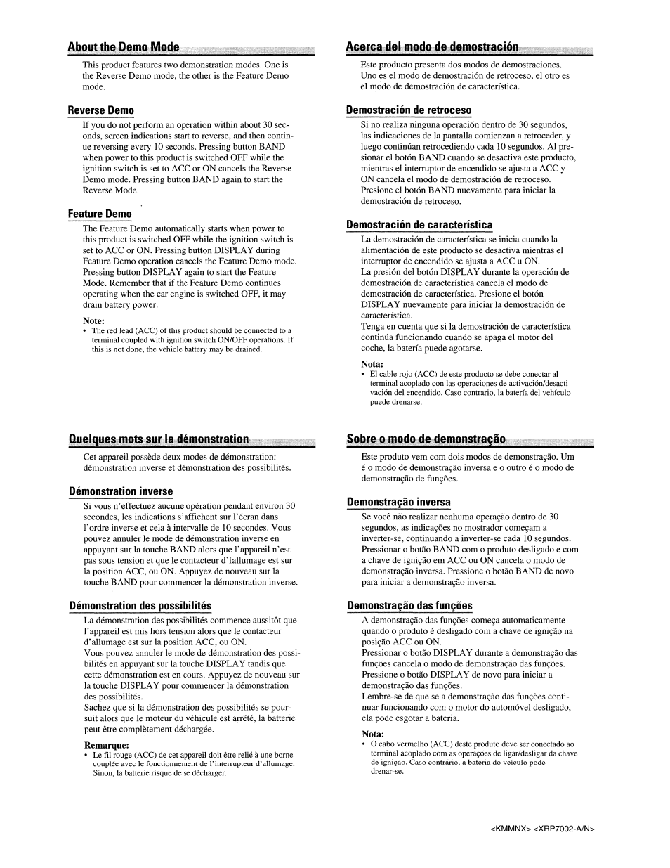 Demo mode / reverse demo | Pioneer DEH-P6900UB User Manual | Page 80 / 81