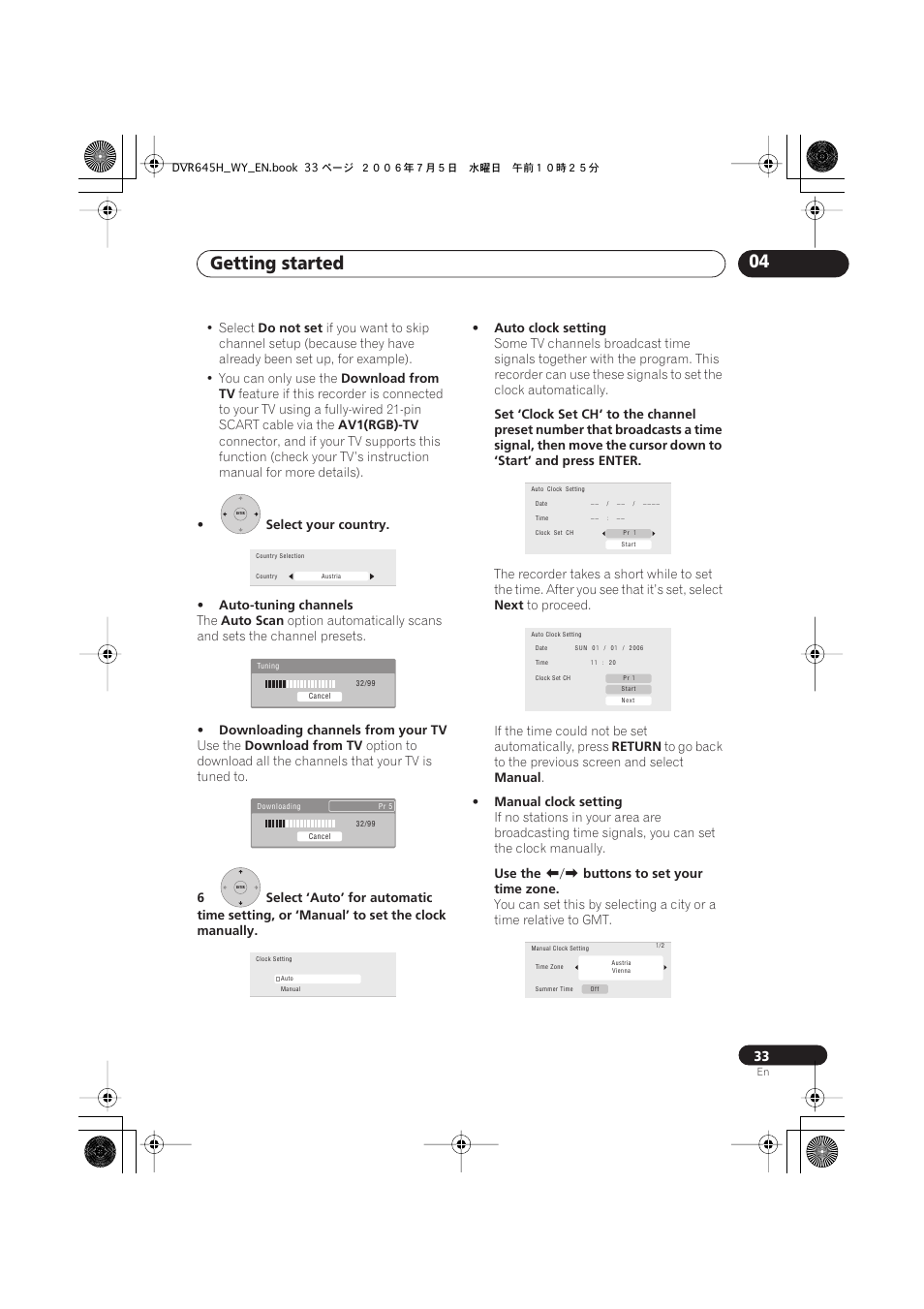 Getting started 04 | Pioneer DVR-545H-S User Manual | Page 33 / 163