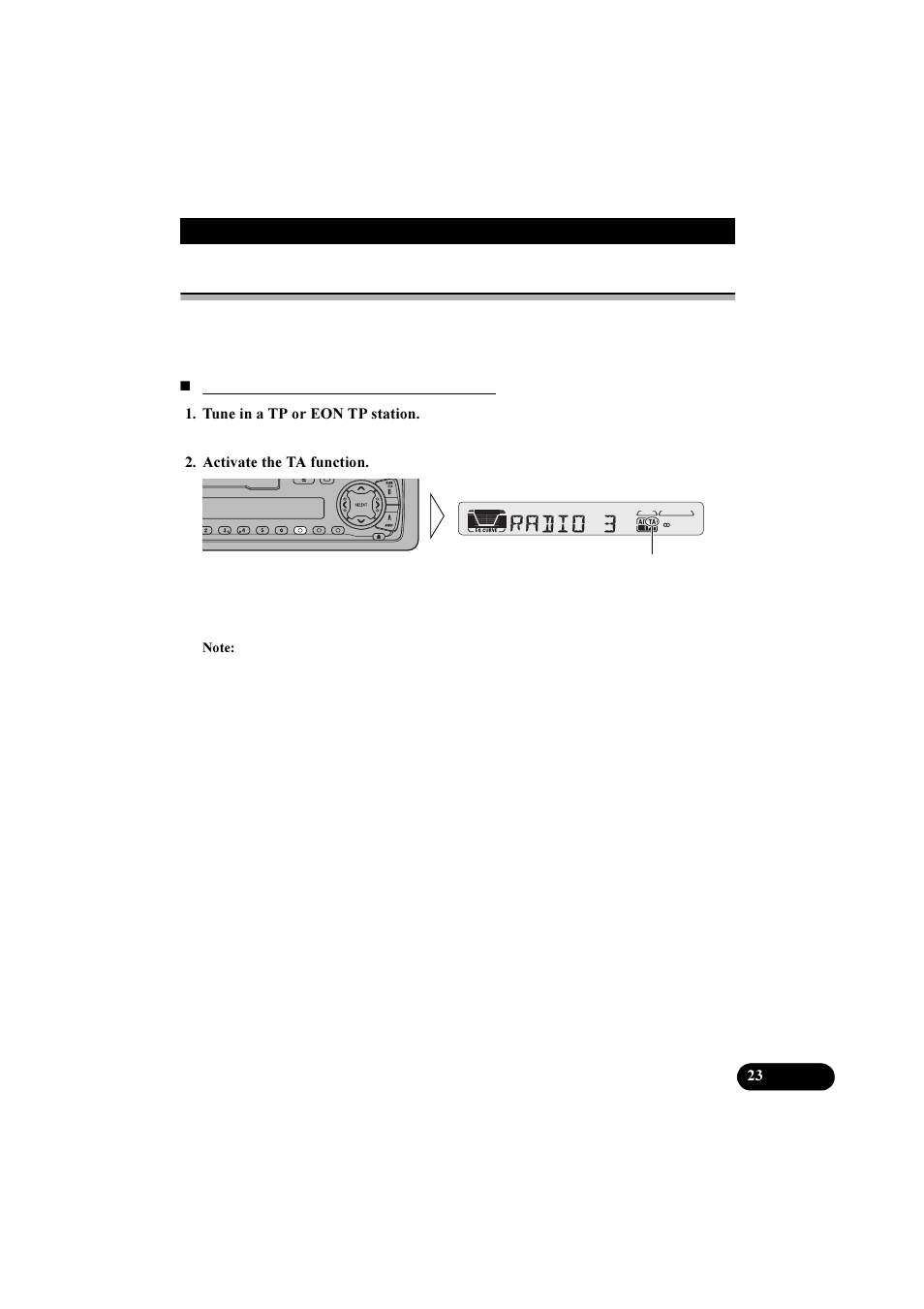 Ta function | Pioneer KEH-P5900R User Manual | Page 23 / 48