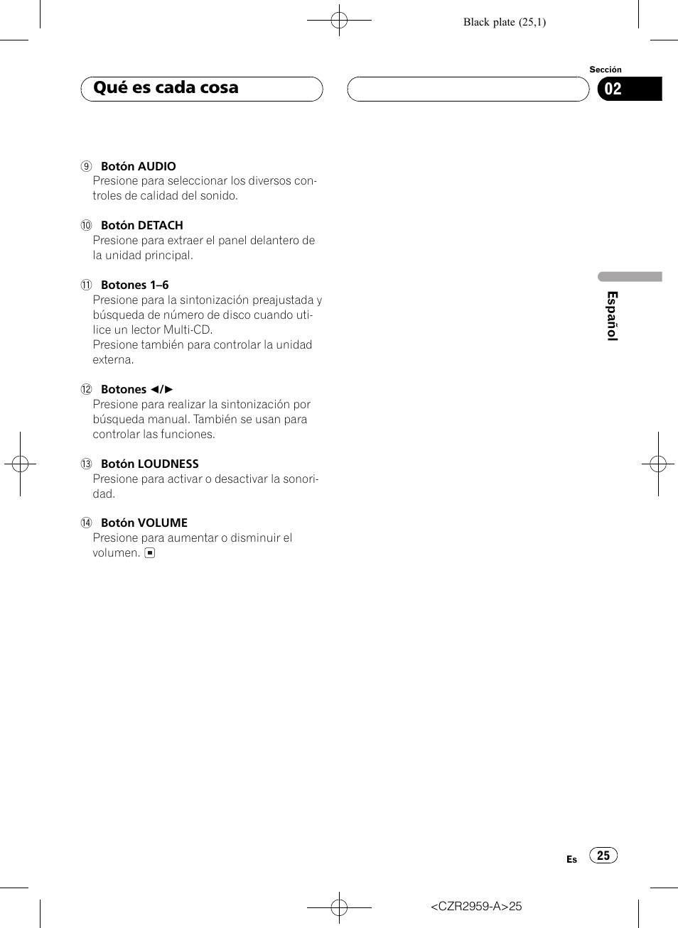 Qué es cada cosa | Pioneer KEH-P2030R User Manual | Page 25 / 64