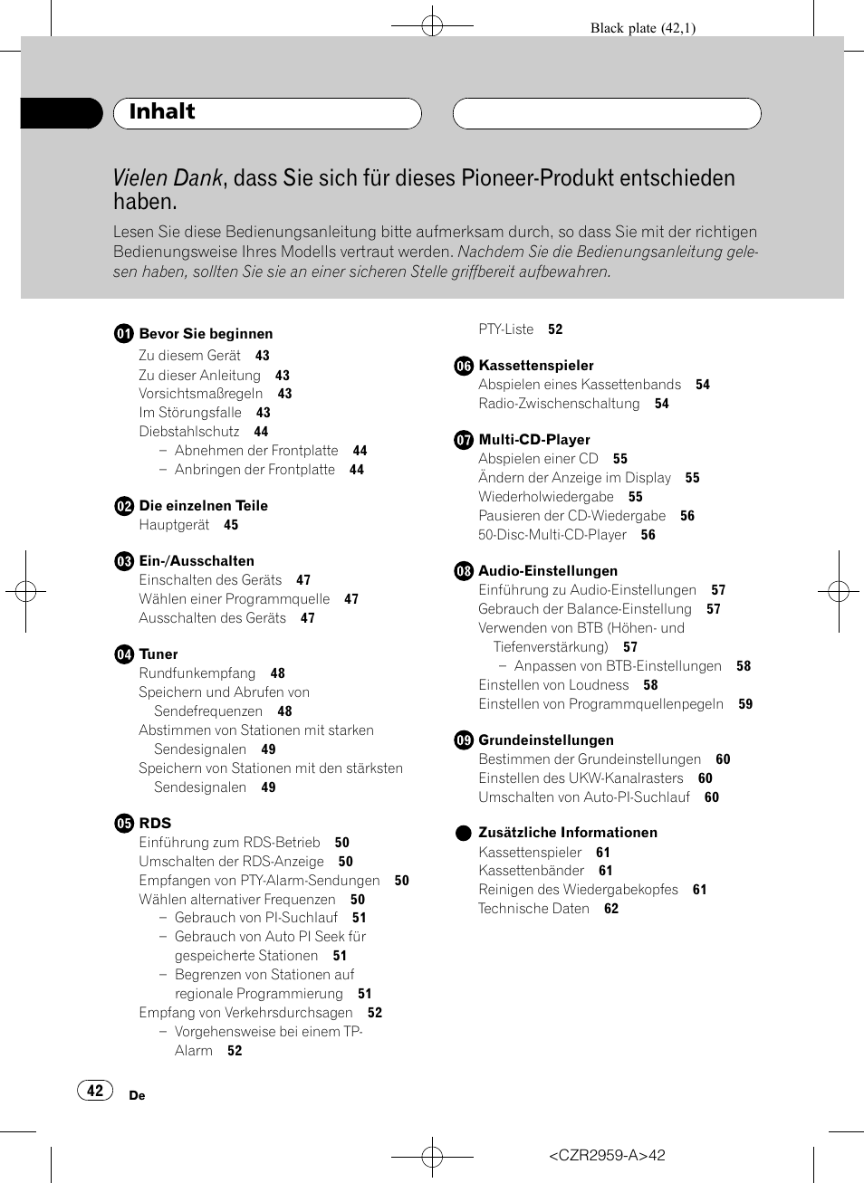 Pioneer KEH-P2030R User Manual | Page 42 / 64