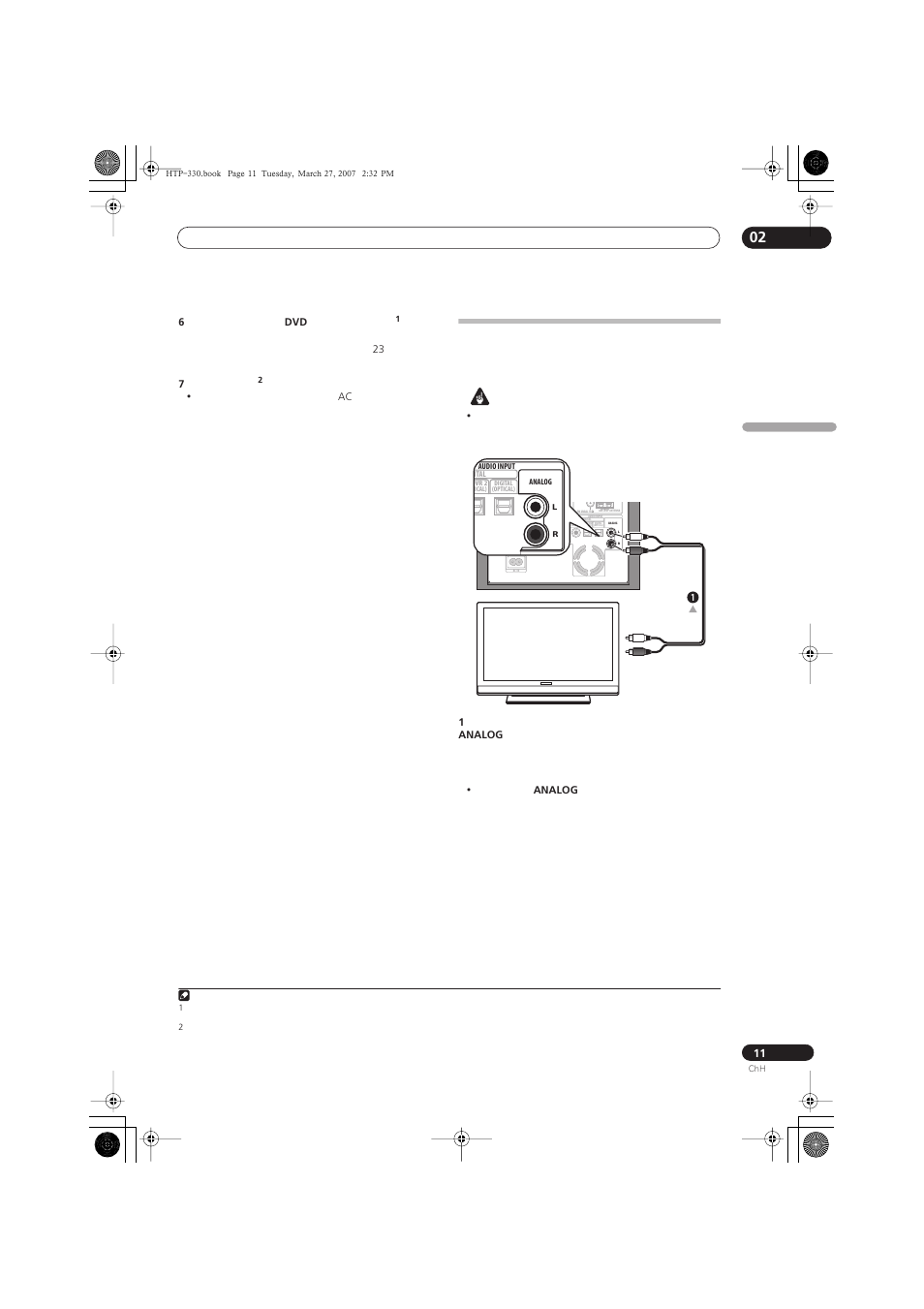 6 dvd, Ac • 1 analog • analog | Pioneer S-ST330 User Manual | Page 41 / 62