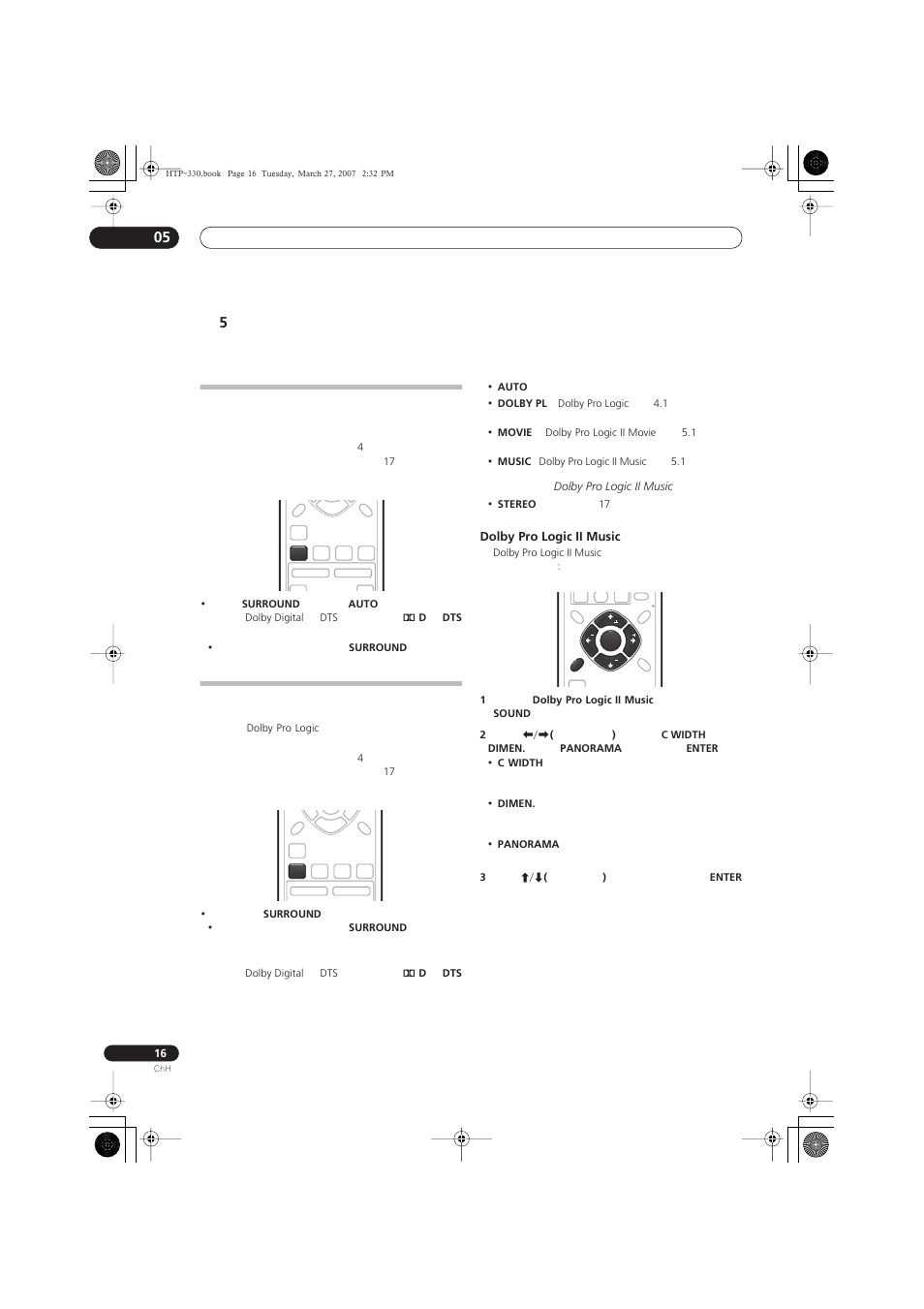 Dolby pro logic ii music | Pioneer S-ST330 User Manual | Page 46 / 62