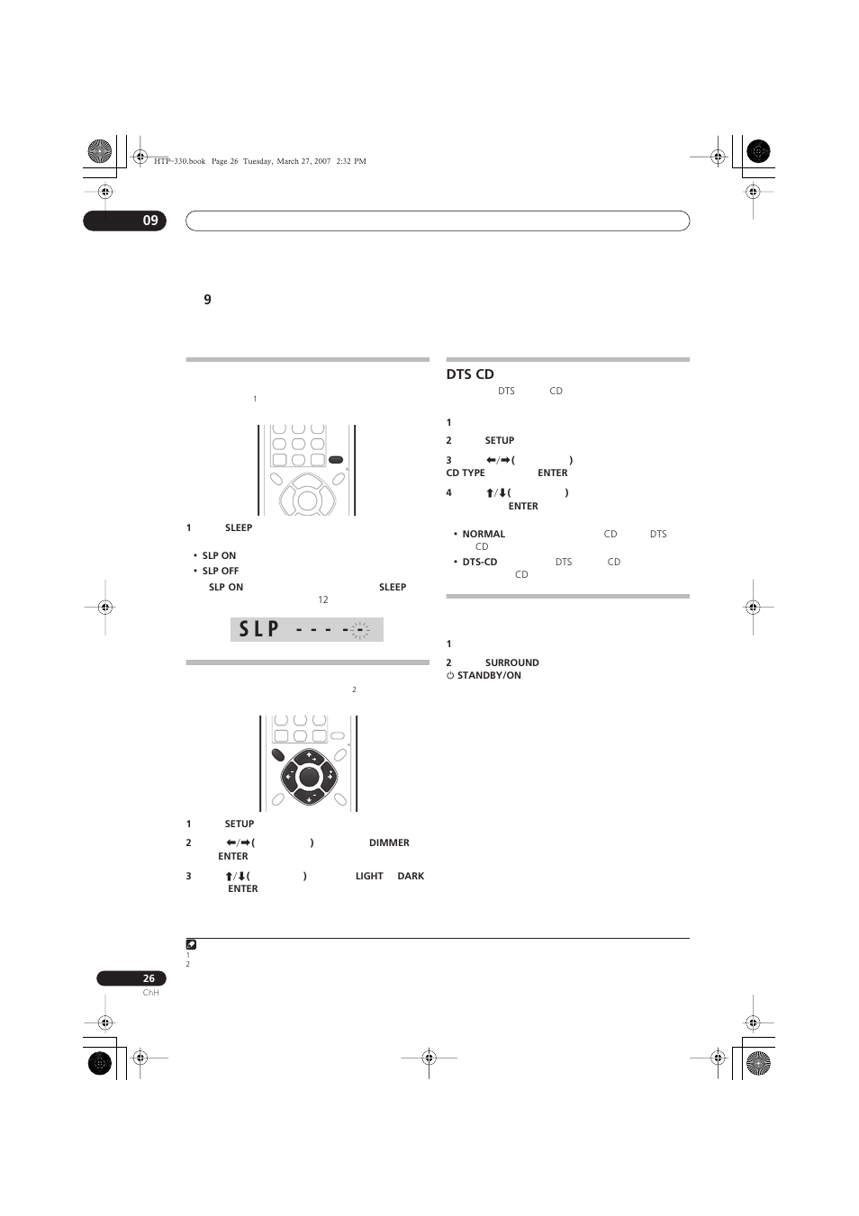 Dts cd, S l p | Pioneer S-ST330 User Manual | Page 56 / 62
