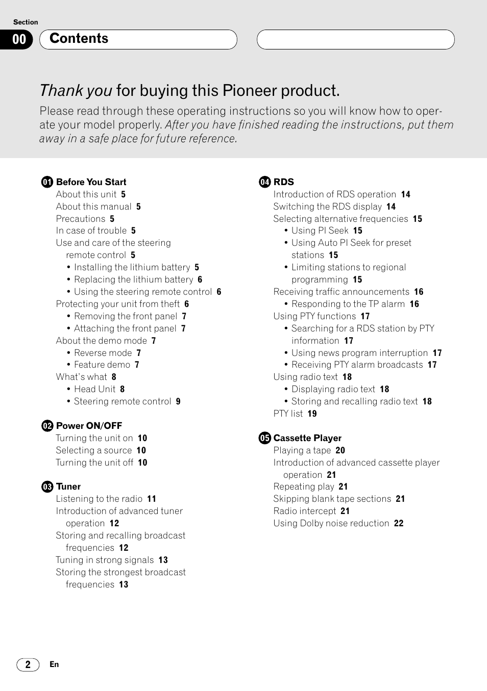 Pioneer KEH-P7020R User Manual | Page 2 / 96