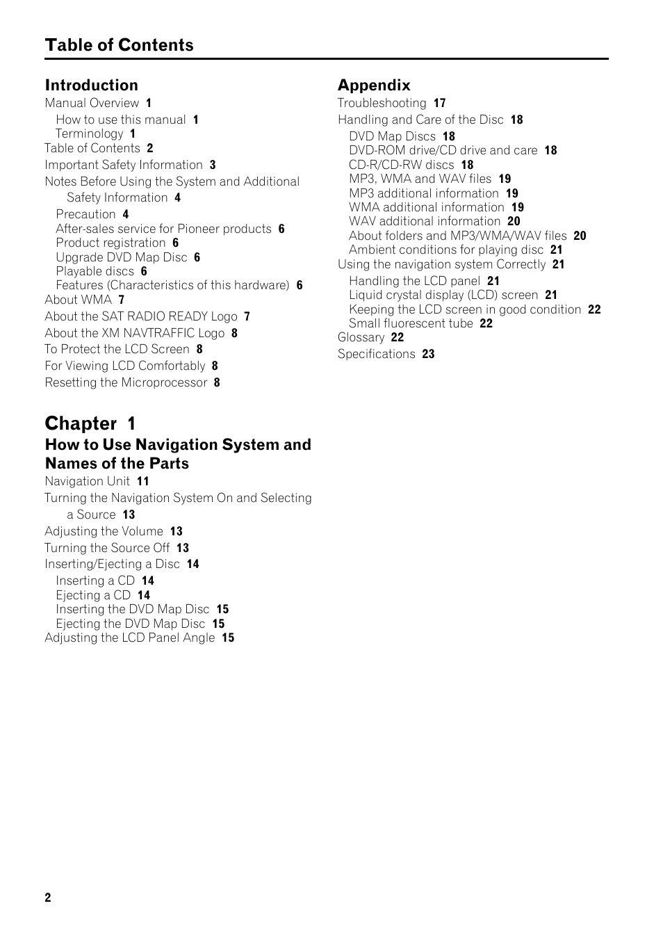 Pioneer AVIC-D2 User Manual | Page 4 / 27