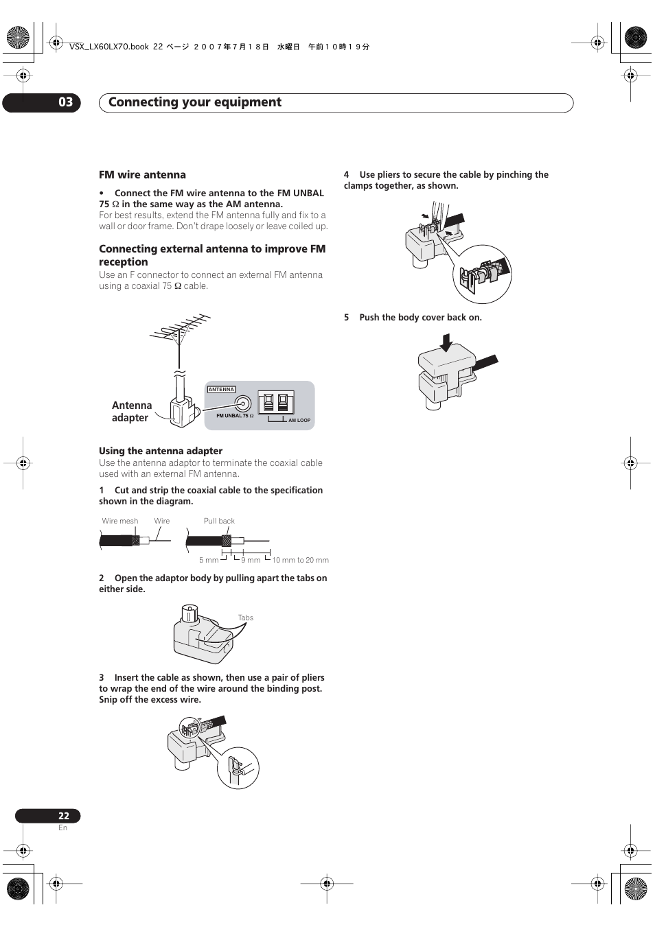 Connecting your equipment 03 | Pioneer VSX-LX70 User Manual | Page 22 / 96