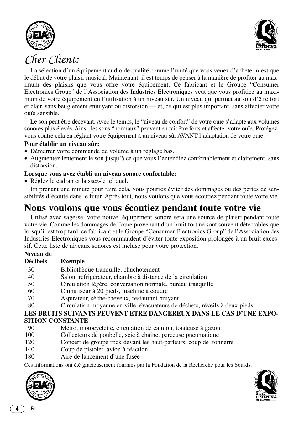 Cher client | Pioneer DEH-P4400 User Manual | Page 40 / 112