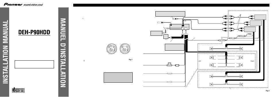 Inst alla tion manual manuel d’inst alla tion, Deh-p90hdd, Connecting the units <english | Pioneer DEH-P9100R User Manual | Page 85 / 94