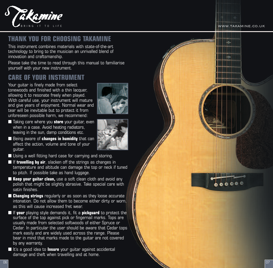 Care of your instrument | Pioneer CT4-B User Manual | Page 4 / 12