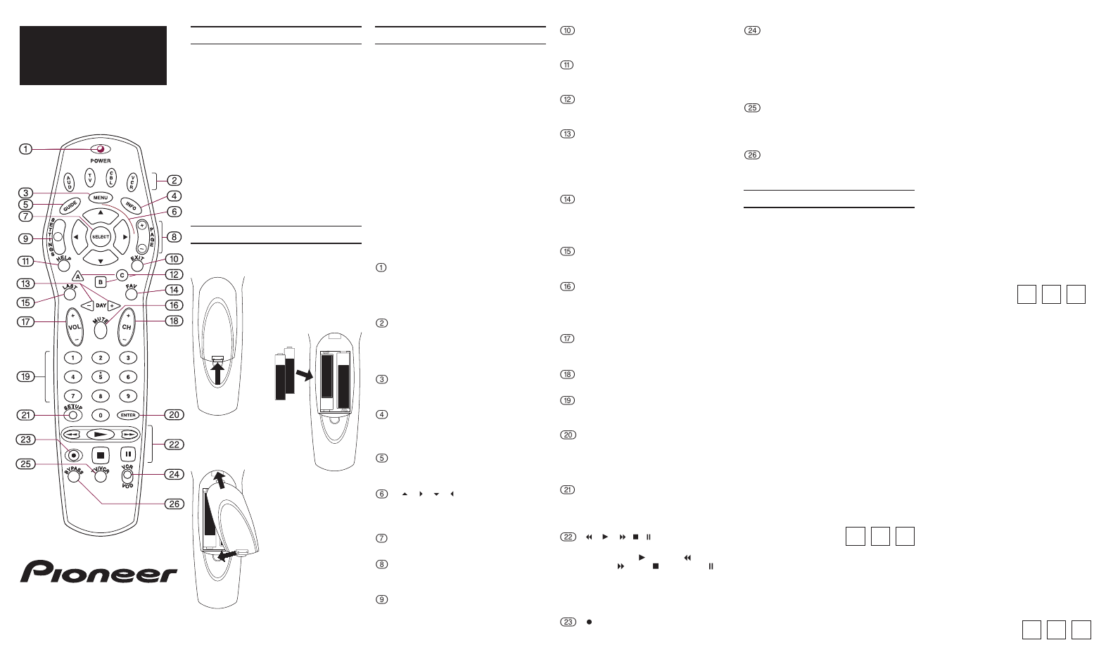 Pioneer BR-360 User Manual | 2 pages