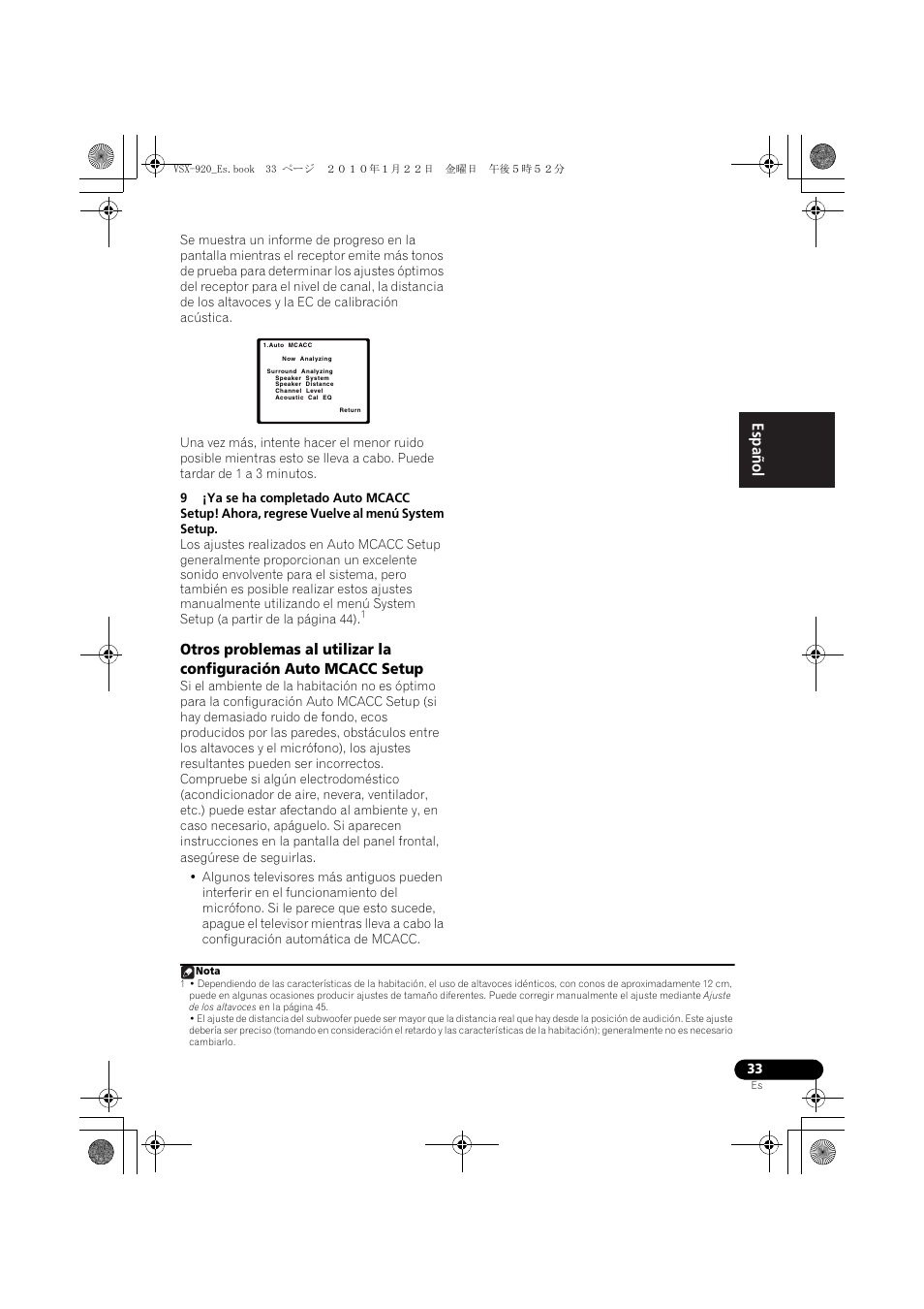 English español | Pioneer VSX 920 User Manual | Page 111 / 160