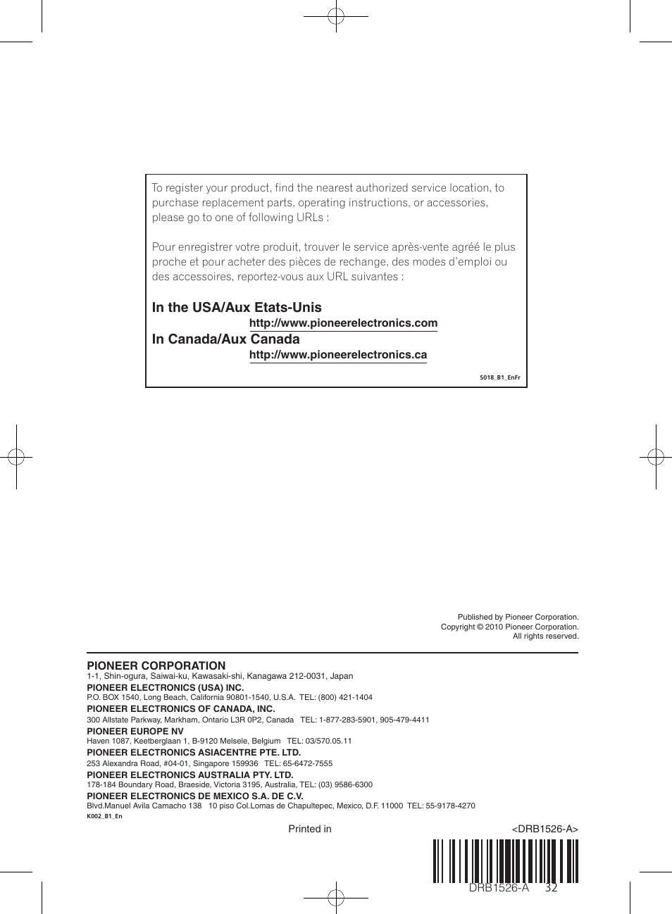 Pioneer CDJ-850 User Manual | Page 32 / 32