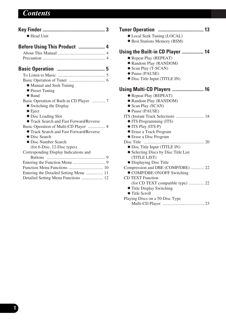 Pioneer DEH-P3150-B User Manual | Page 2 / 116