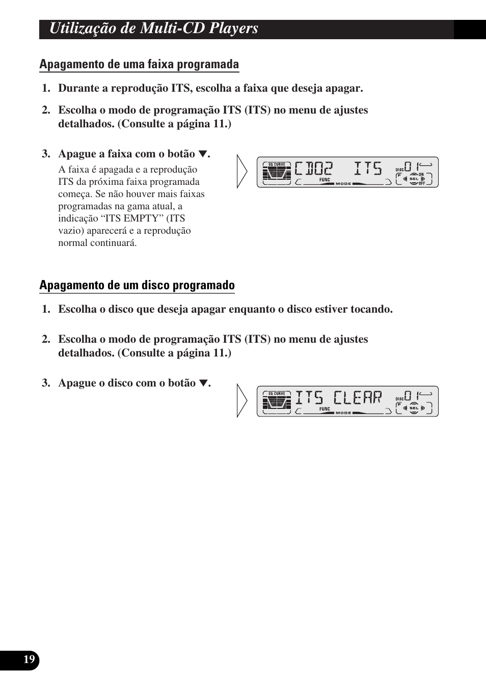 Apagamento de uma faixa programada, Apagamento de um disco programado, Título de disco | Introdução de título de disco (title in), Utilização de multi-cd players | Pioneer DEH-P3150-B User Manual | Page 96 / 116