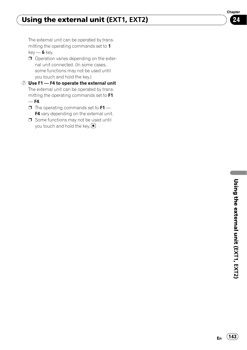 Using the external unit (ext1, ext2) | Pioneer AVIC-X9115BT User Manual | Page 143 / 215