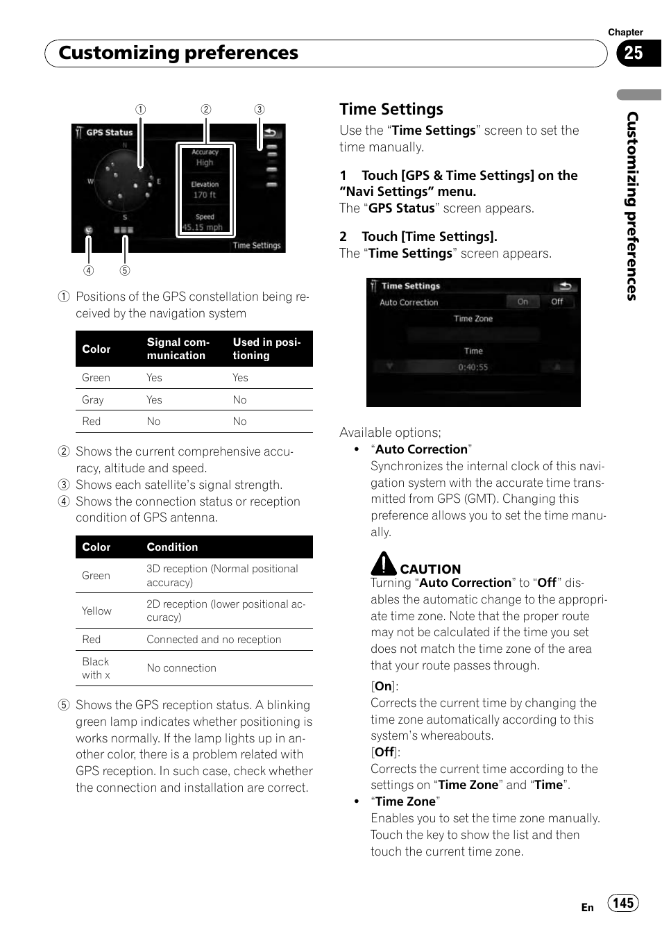 Time settings 145, Customizing preferences, Time settings | Customizing pr eferences | Pioneer AVIC-X9115BT User Manual | Page 145 / 215