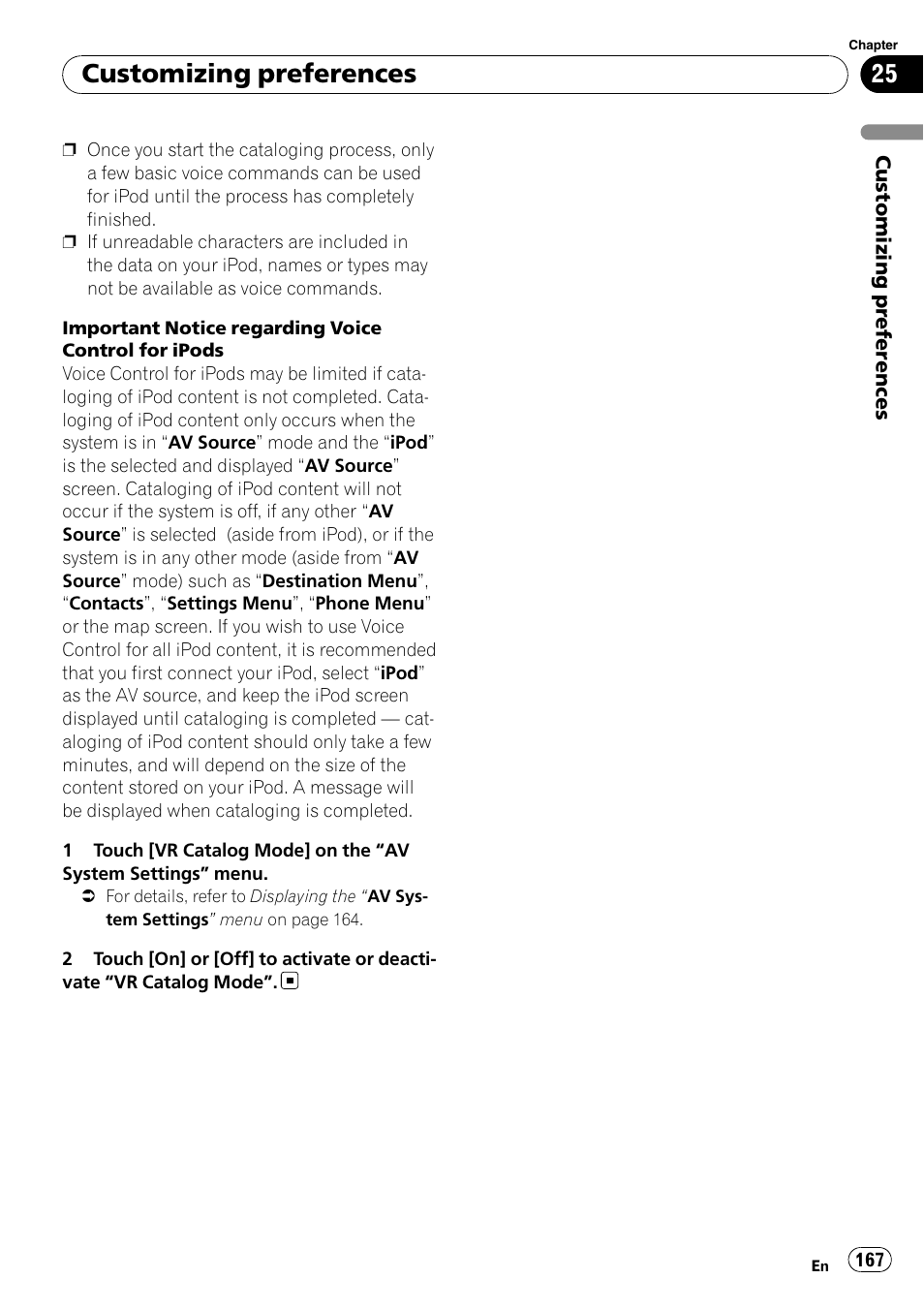 Customizing preferences | Pioneer AVIC-X9115BT User Manual | Page 167 / 215