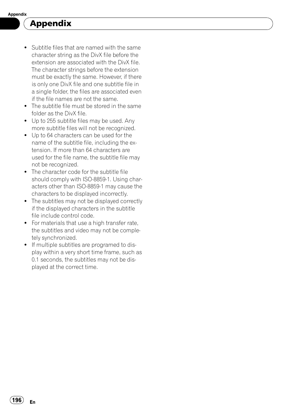 Appendix | Pioneer AVIC-X9115BT User Manual | Page 196 / 215