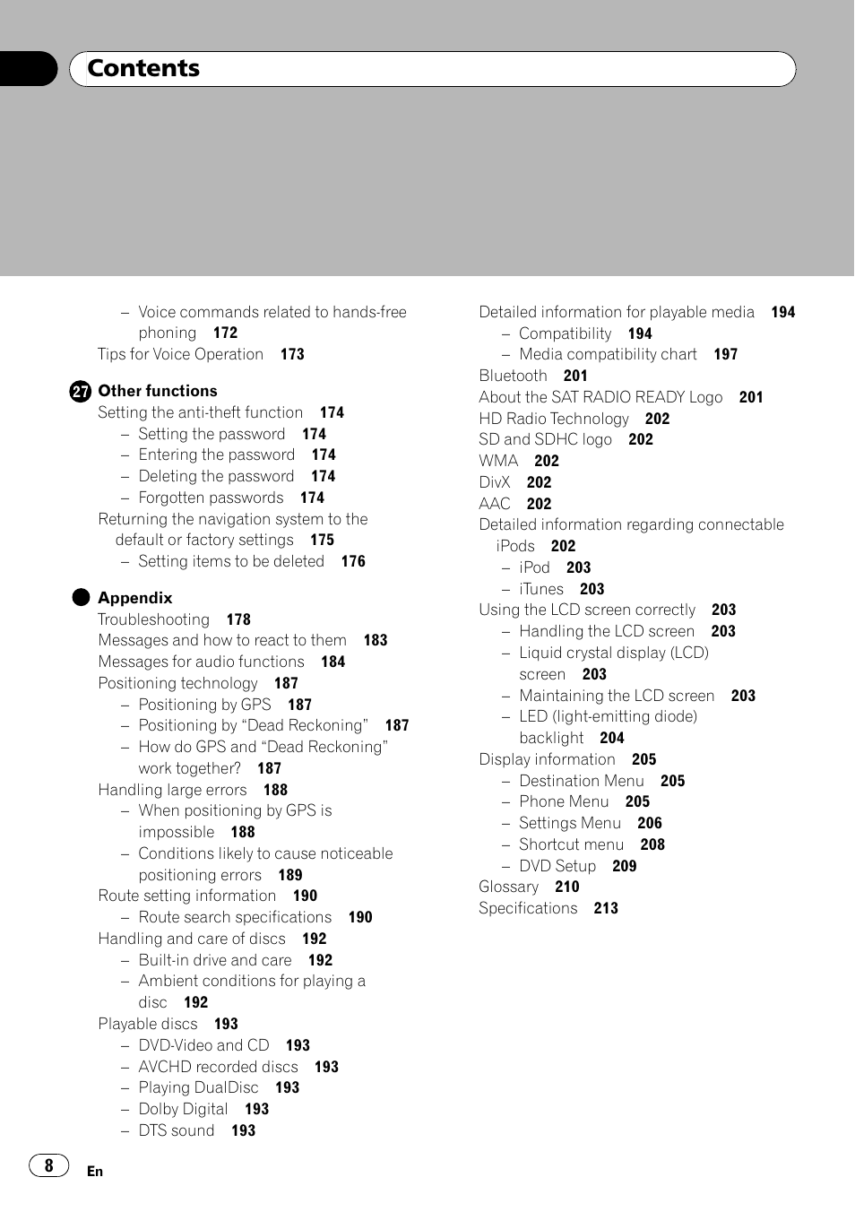 Pioneer AVIC-X9115BT User Manual | Page 8 / 215