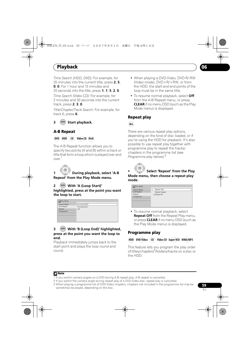 Playback | Pioneer DVR-LX70 User Manual | Page 59 / 139