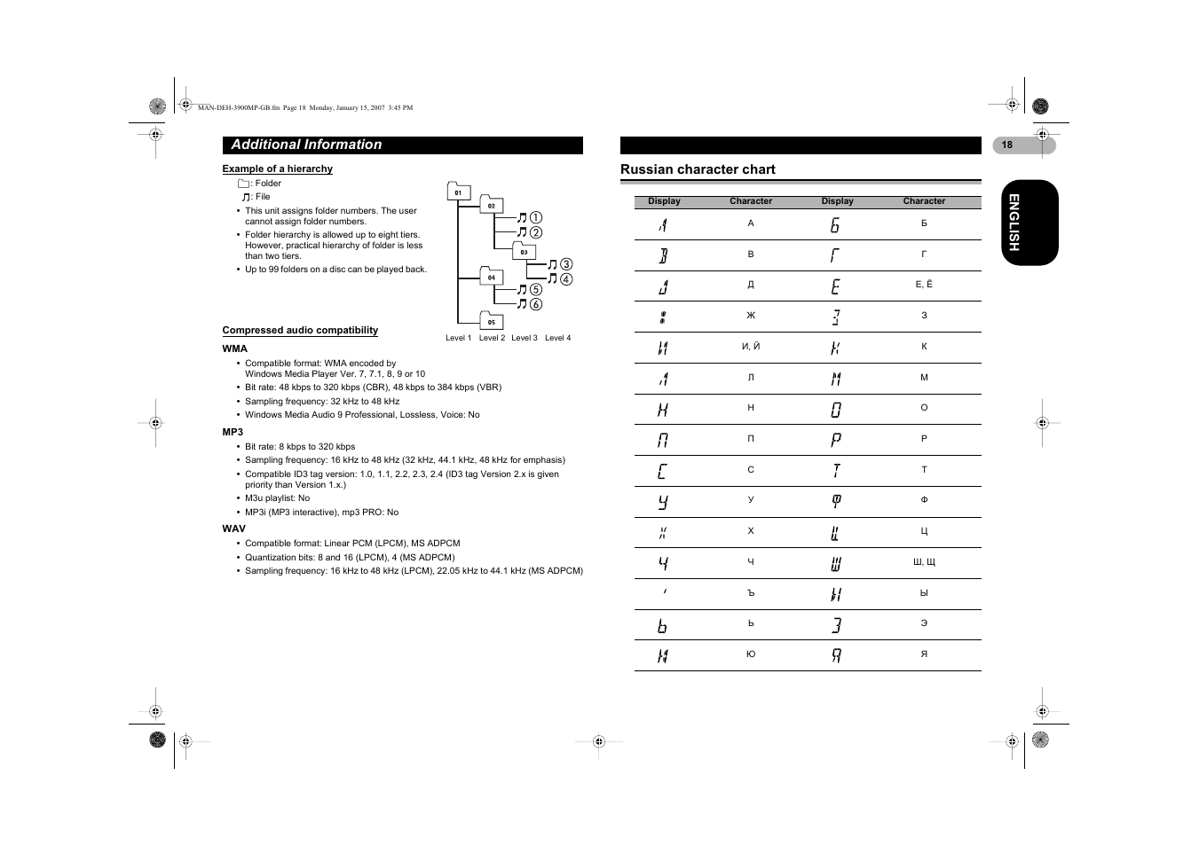 Additional information | Pioneer DEH-3900MP User Manual | Page 18 / 20