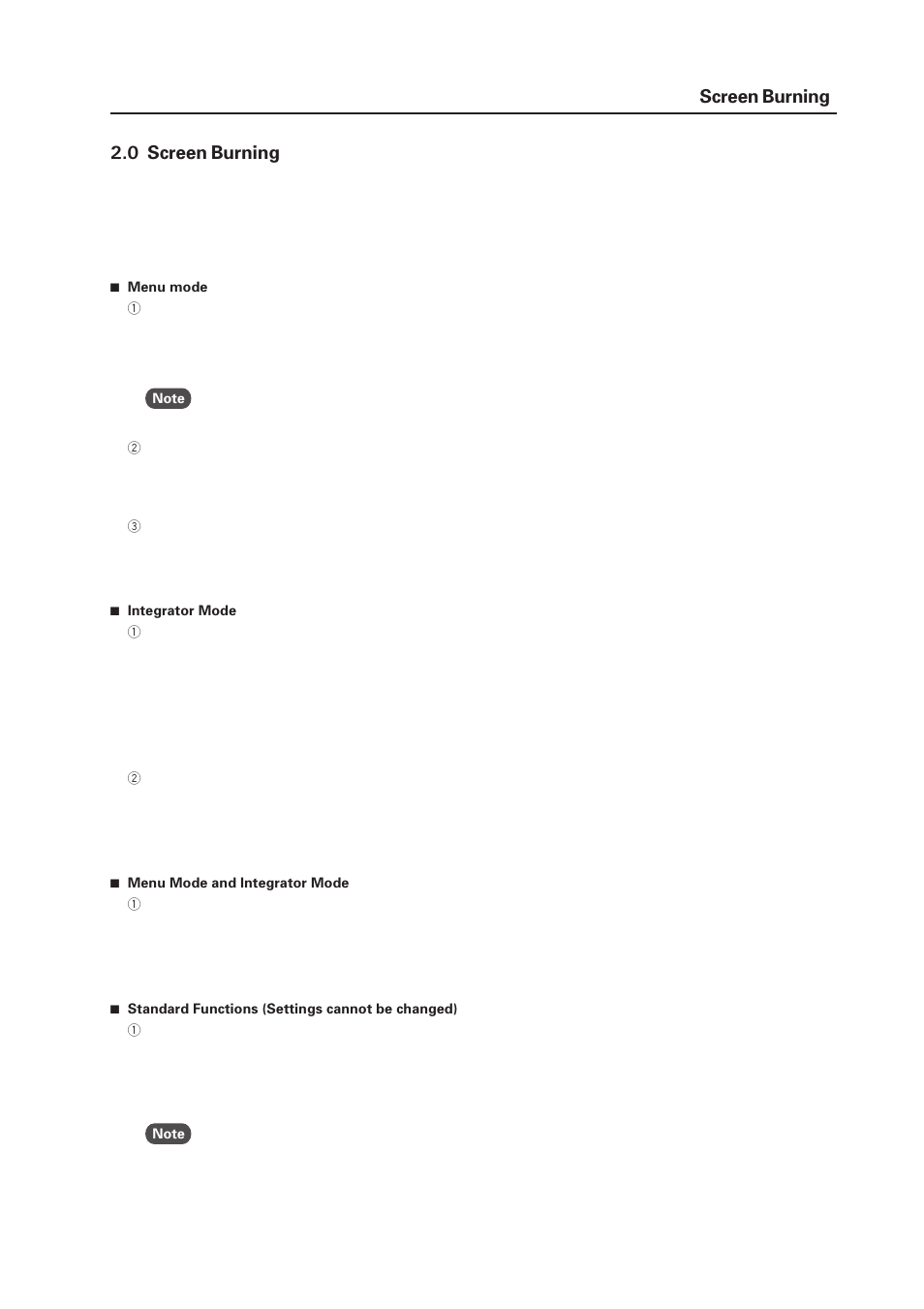 17 screen burning 2.0 screen burning | Pioneer PDP-505CMX Plasma Display Panel RS-232 User Manual | Page 17 / 22