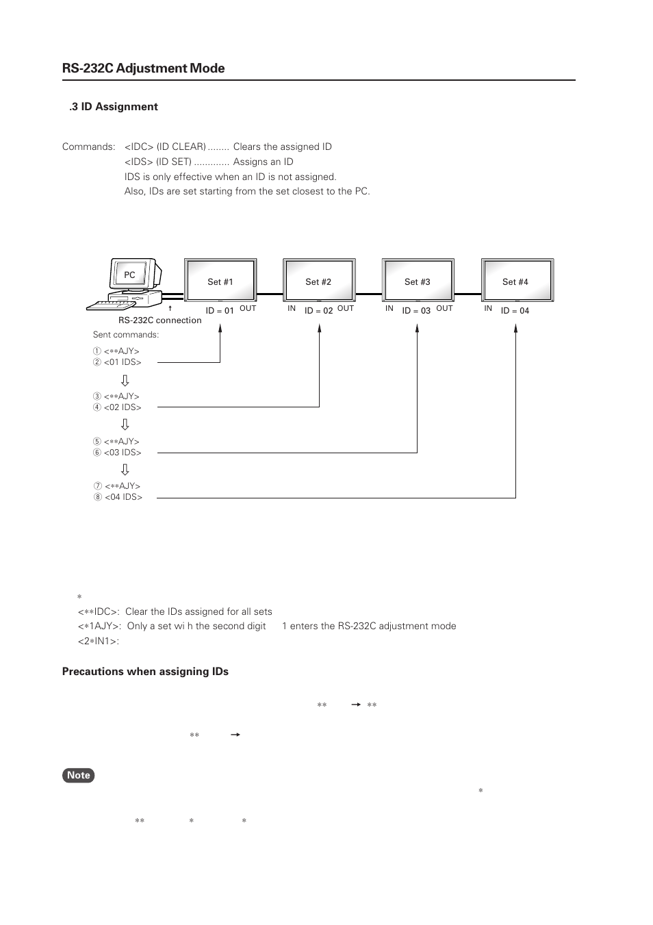 4rs-232c adjustment mode | Pioneer PDP-505CMX Plasma Display Panel RS-232 User Manual | Page 4 / 22